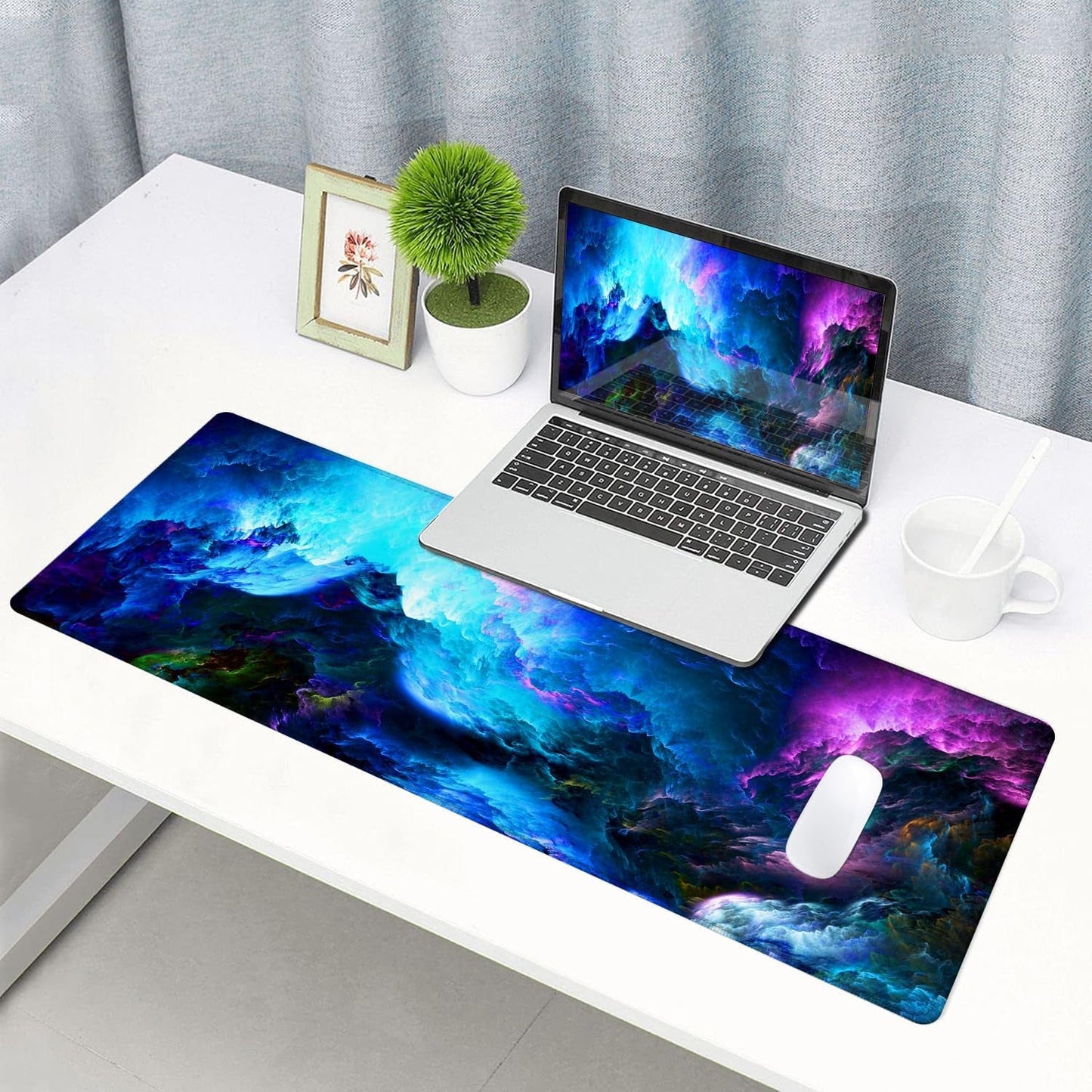 Galaxy Gaming Mouse Pad – 31.5x11.8” Non-Slip & XL