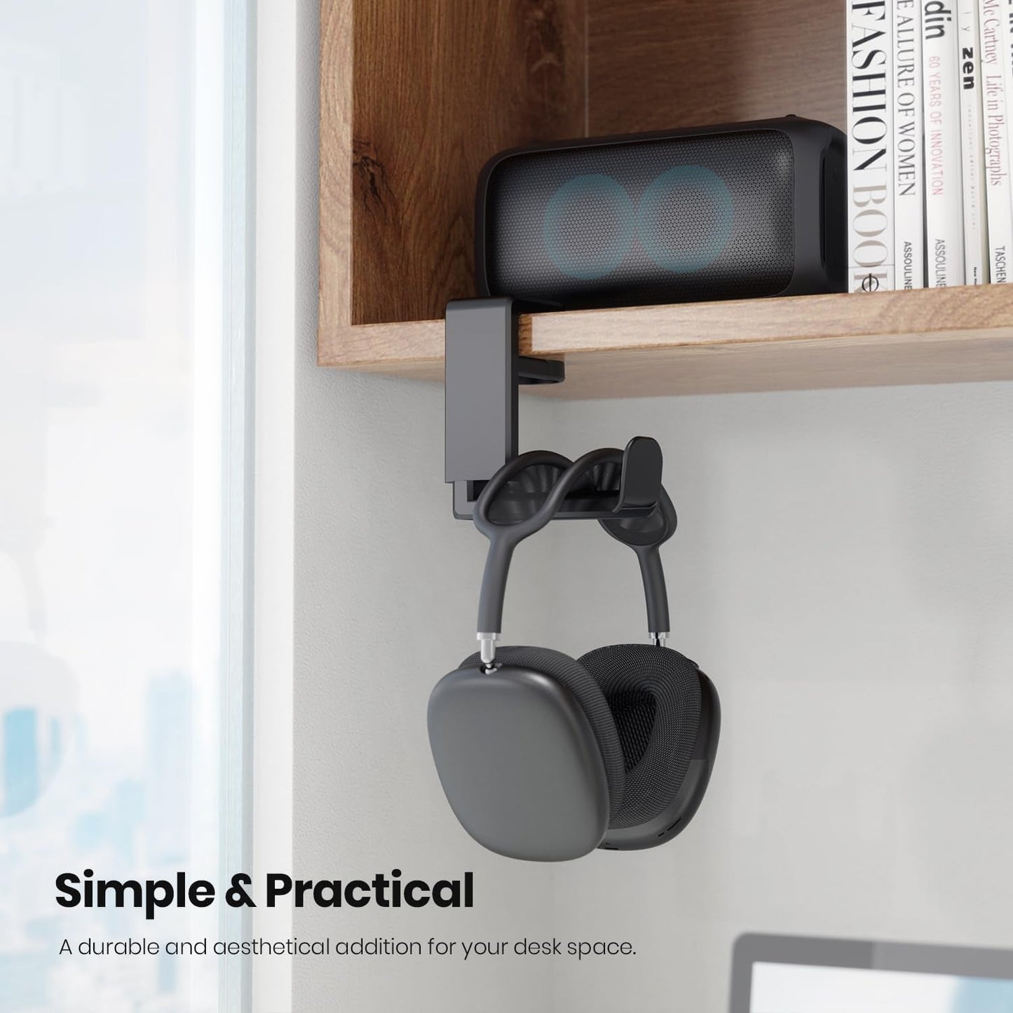 Adjustable Clamp Headphone Stand – Space-Saving Hook!