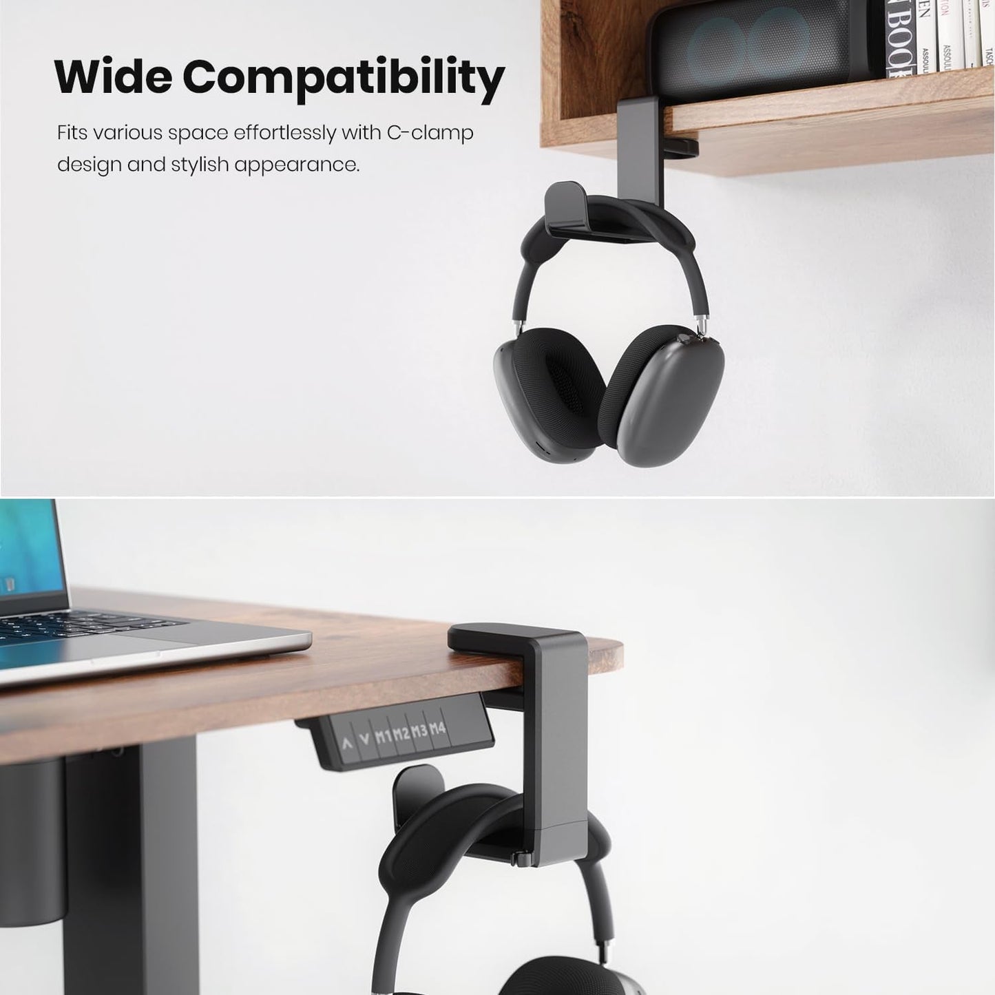 Adjustable Clamp Headphone Stand – Space-Saving Hook!