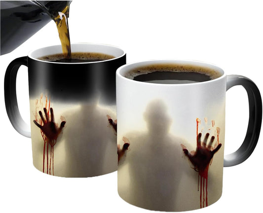 Zombie Brew Break: Color-Changing Horror Mug for Spooky Office Vibes and Coffee Cravings (11 Oz)