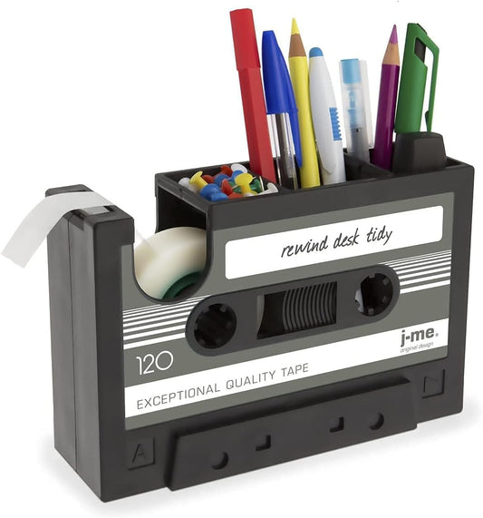 Mix Tape Mess Manager: The Pen Pot That Rocks Your Workspace (Black)