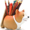 Creative Cute Desk Accessories Corgi Pen Pencil Holder with Phone Stand Pen Cup Office Decor Home Office School Desk Decor Corgi Gift for Women Men